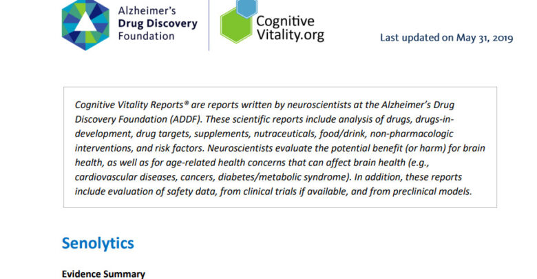 Cognitive Vitality Reports